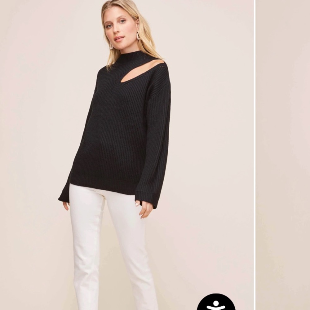ASTR Cutout Turtleneck Sweater